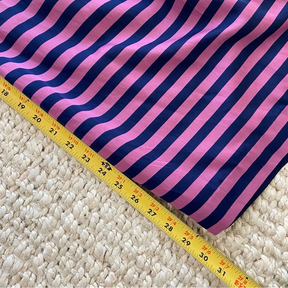 Corey Lynn Calter Anthropologie Pink and Navy Stripe Strapless Dress 8 - Picture 11 of 16